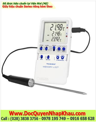 Nhiệt kế Vaccine Monitoring –50.00 đến 70.00°C, 6445 Memory-Loc™ Traceable® Datalogger